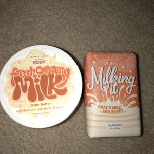 Perfectly posh fresh creamy milk body butter/ soap